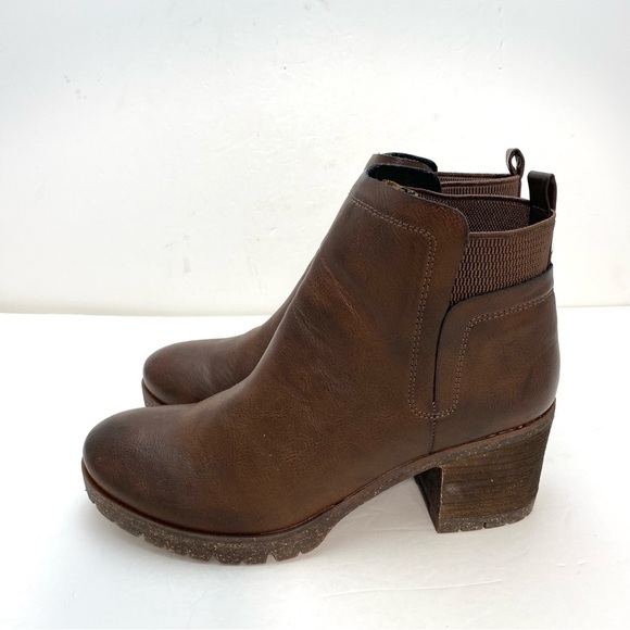 KORKS Elsie Ankle Chunky Heel Booties in Brown Size 10 - Picture 6 of 14